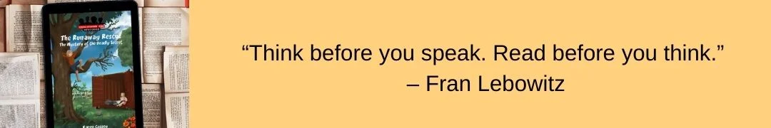 Reading Quote by Fran Lebowitz-click to view  book in photo